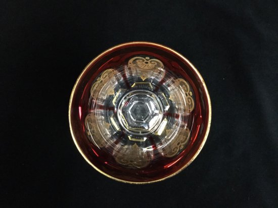 バカラ baccarat エンパイア クランベリー 金彩 ワイングラス