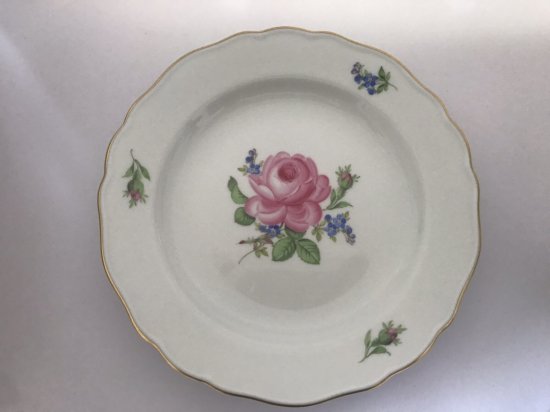 マイセン Meissen ピンクローズと忘れな草 トリオセット　勿忘草 カップ＆ソーサー