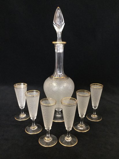 オールドバカラ baccarat 金彩 デカンタ＆グラス6個セット
