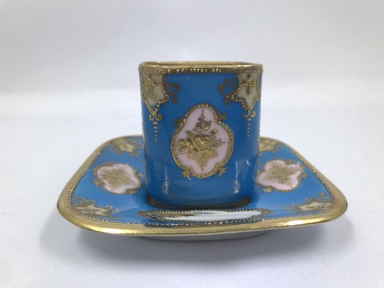 オールドノリタケ　湖水風景文様カップ＆ソーサー