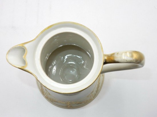 オールドノリタケ　アンティーク　1910年製　"M" コーヒーポット　金色　陶器