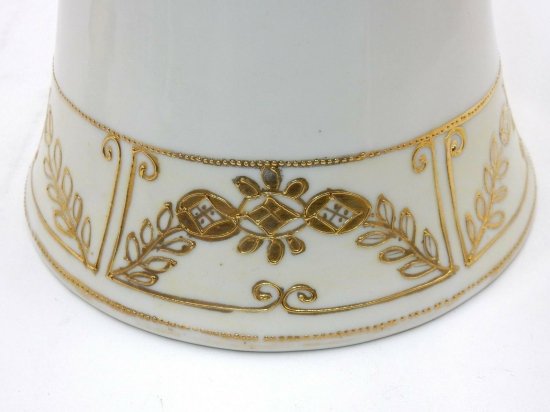 オールドノリタケ　アンティーク　1910年製　"M" コーヒーポット　金色　陶器