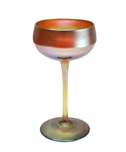 ルイス・カムフォート・ティファニー（Louis Comfort Tiffany）玉虫・アートファブリル・グラス　シャンパンゴルベット　1900年