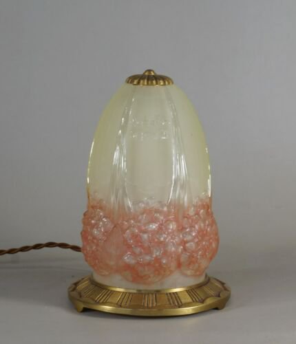 エティエヴァンソン&ミューラー兄弟  1925年頃  フランス  アール・デコ調紫陽花の花のパヒュームランプ