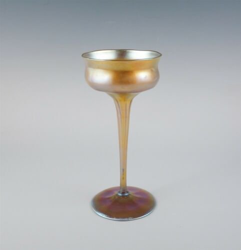 ルイス・カムフォート・ティファニー（Louis Comfort Tiffany）ファブリル・アートグラス　ワインゴルベット　アンティーク・20世紀初頭・R1483