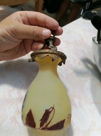 エミールガレ　すみれの花のテーブル（デスク）ランプ　アールヌーボー期