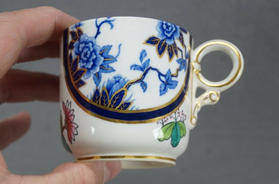 ロイヤルウースター　B315　コバルト＆マルチカラー　色彩の美しいコーヒーカップ＆ソーサー　1878年製