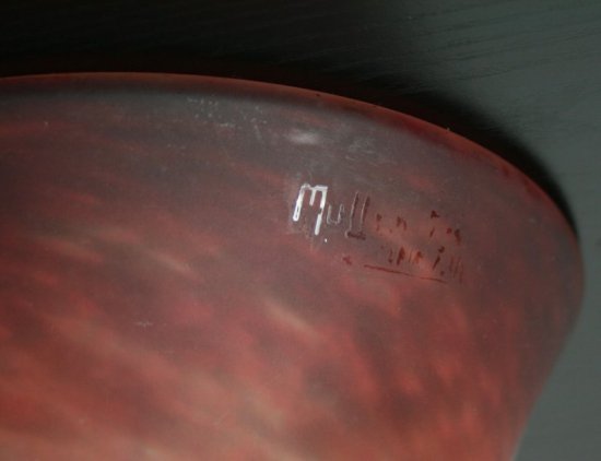 ミューラー兄弟　アールヌーボー ５燈シャンデリア