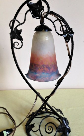 ミューラー兄弟　アールヌーボー　ランプ