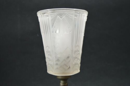 ミューラー兄弟　幾何学文様のアールヌーボーテーブルランプ