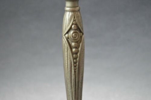 ミューラー兄弟　幾何学文様のアールヌーボーテーブルランプ