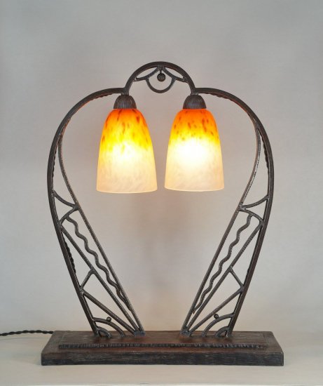 シュナイダー兄弟  フランス  アール・デコ調 ランプ  1925-1930年頃