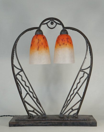 シュナイダー兄弟  フランス  アール・デコ調 ランプ  1925-1930年頃