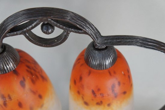 シュナイダー兄弟  フランス  アール・デコ調 ランプ  1925-1930年頃