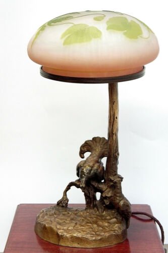 エミールガレ ・フリードリッヒゴルニク合作　ケシの花のテーブルランプ