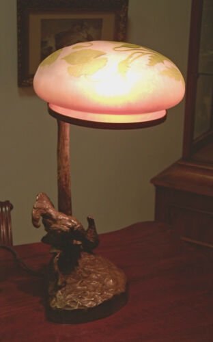 エミールガレ ・フリードリッヒゴルニク合作　ケシの花のテーブルランプ