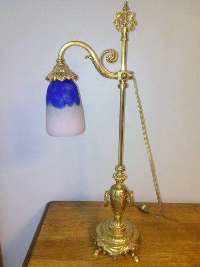 ドームナンシー　デスクランプ　ブロンズ・ゴールド　アールデコ