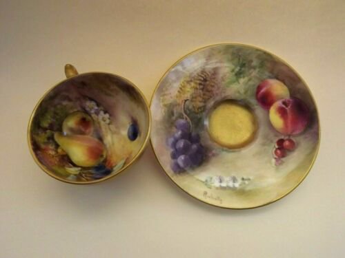 ロイヤルウースターペインテッドフルーツカップ＆ソーサー　洋梨