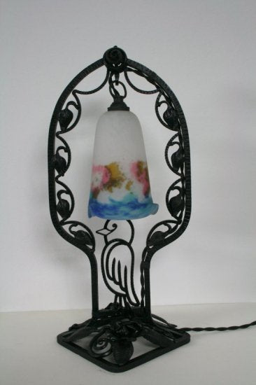 アールヌーボー　ミューラー兄弟　テーブルランプ　1910年　フランス製