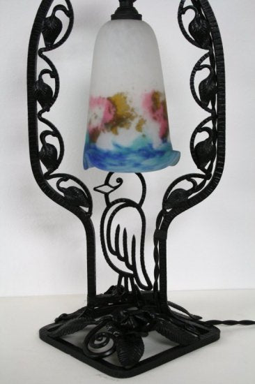 アールヌーボー　ミューラー兄弟　テーブルランプ　1910年　フランス製