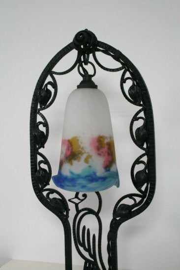 アールヌーボー　ミューラー兄弟　テーブルランプ　1910年　フランス製