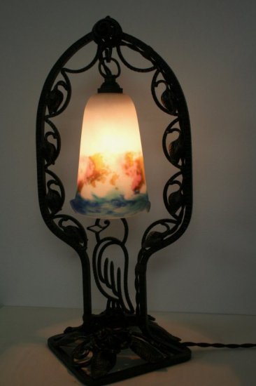 アールヌーボー　ミューラー兄弟　テーブルランプ　1910年　フランス製