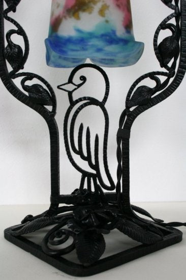 アールヌーボー　ミューラー兄弟　テーブルランプ　1910年　フランス製