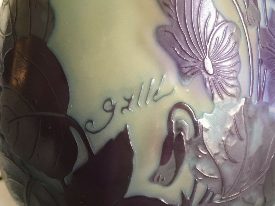 エミールガレ　すみれの花のテーブルランプ　1900年製