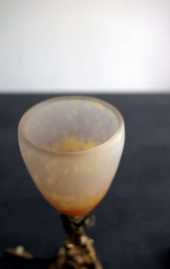 ドーム兄弟　テーブルランプ　アールデコ/アールヌーボー　女性とヘビのデザイン