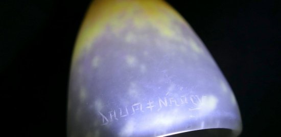 ドーム兄弟　テーブルランプ　アールデコ/アールヌーボー　女性とヘビのデザイン