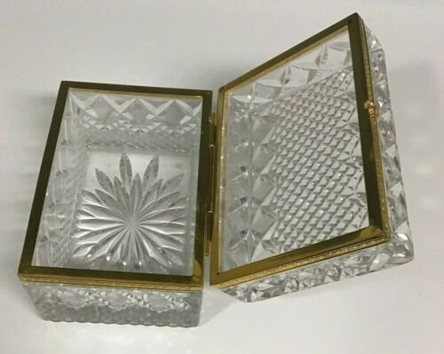 ヴィンテージ カットガラス ジュエリーボックス