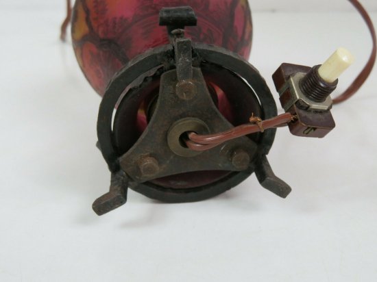 ドーム兄弟　アールヌーボー　ランプ　湖畔の景色　1910年製