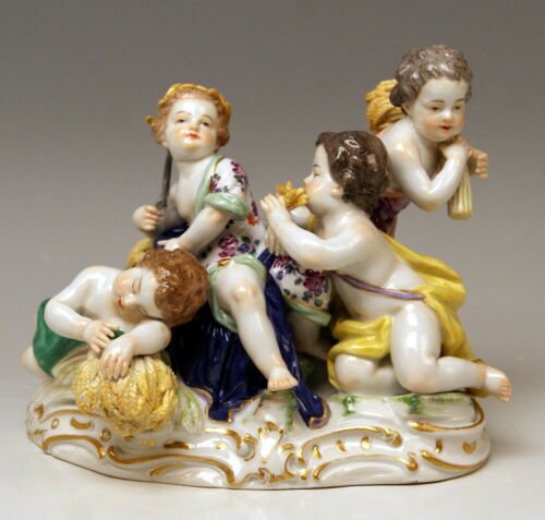 マイセン　ケンドラー作　四季　夏の寓意　4人の天使　1級品