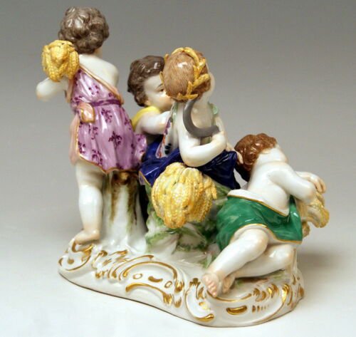 マイセン　ケンドラー作　四季　夏の寓意　4人の天使　1級品