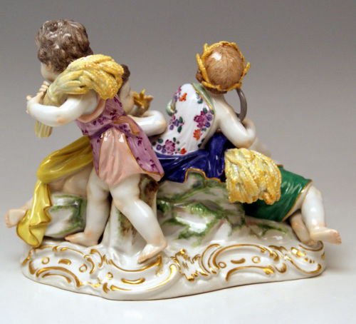 マイセン　ケンドラー作　四季　夏の寓意　4人の天使　1級品