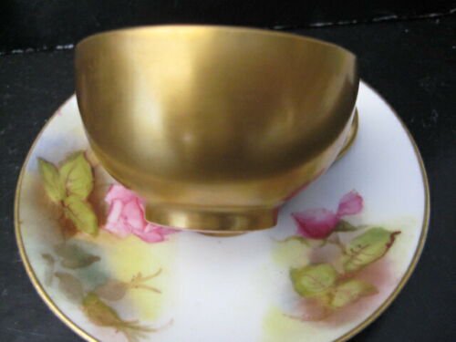 ロイヤルウースター　ミニチュア　ピンクローズ　カップ　ソーサー