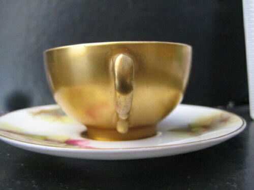 ロイヤルウースター　ミニチュア　ピンクローズ　カップ　ソーサー