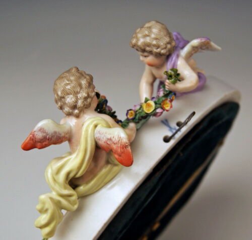 マイセン陶花と天使のミラー