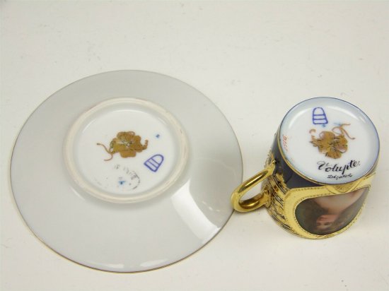 ロイヤルウィーン　デミタスカップ&ソーサー　Volupte(妖艶)　ワグナー作　希少品