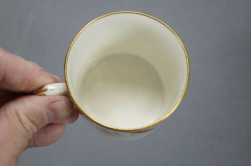 ミントン　791　ピンクローズ　ダークレッドリーフ　金彩　コーヒーカップ＆ソーサーセット　1812年頃