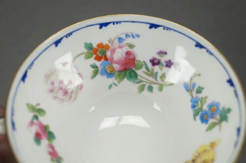 ミントン　ピンクローズ　ブルー＆ゴールド　ティーカップ＆ソーサーセット　1914年頃