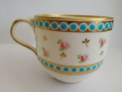 19世紀中ごろ　ミントン　ティーカップ＆ソーサーセット　ピンクローズ