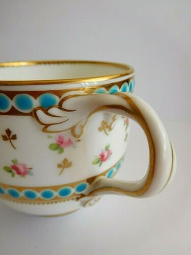 19世紀中ごろ　ミントン　ティーカップ＆ソーサーセット　ピンクローズ