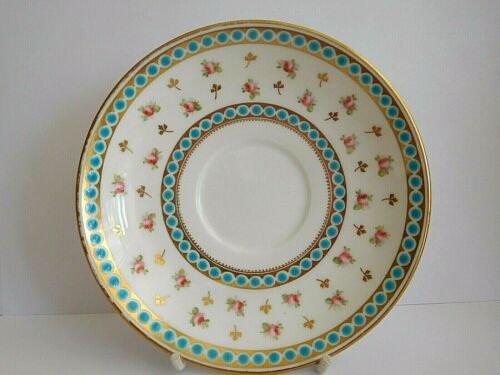 19世紀中ごろ　ミントン　ティーカップ＆ソーサーセット　ピンクローズ