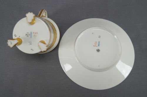 KPMベルリン　手描き　第二次世界大戦　フォン・ヒンデンブルク　肖像画　ゴールドリーフ　カップ＆ソーサー