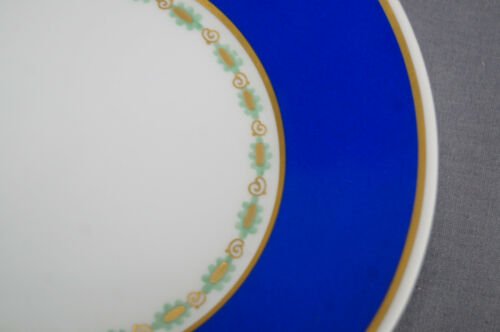 KPMベルリン　第一次世界大戦期　ブランデンブルク門　ツェッペリン型飛行船　コバルトブルー　カップ＆ソーサーセット