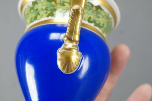 KPMベルリン　第一次世界大戦期　鉄十字勲章　コバルトブルー＆ゴールド　カップ＆ソーサーセット