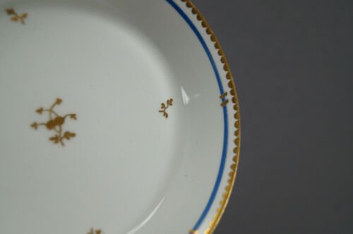 ロイヤルヴィエナ　手描き　ゴールド＆ブルー　コーヒーカップ＆ソーサーセット　1802年頃