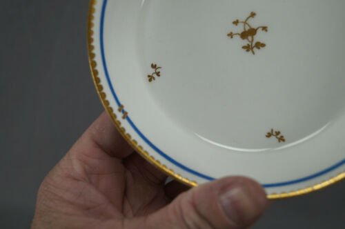 ロイヤルヴィエナ　手描き　ゴールド＆ブルー　コーヒーカップ＆ソーサーセット　1802年頃