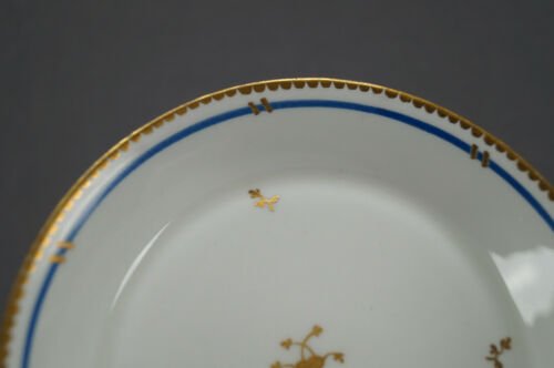 ロイヤルヴィエナ　手描き　ゴールド＆ブルー　コーヒーカップ＆ソーサーセット　1802年頃